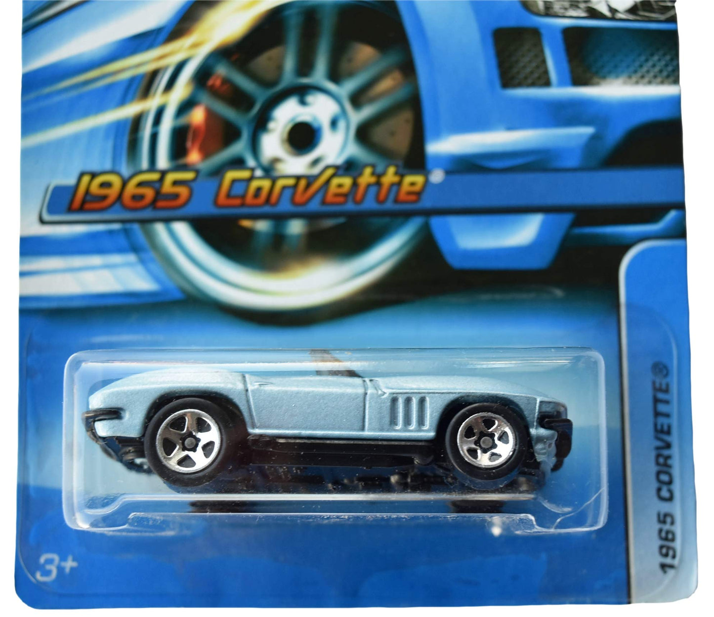 Hot Wheels 1965 Corvette 1:64 Scale Die-Cast Car, Light Blue, 3 Inches, Kid, Unisex, 3+ Years