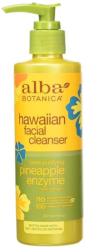 Alba Botanical Facial Cleanser Pineapple Enzyme, 8 Ounce (Pack of 6)