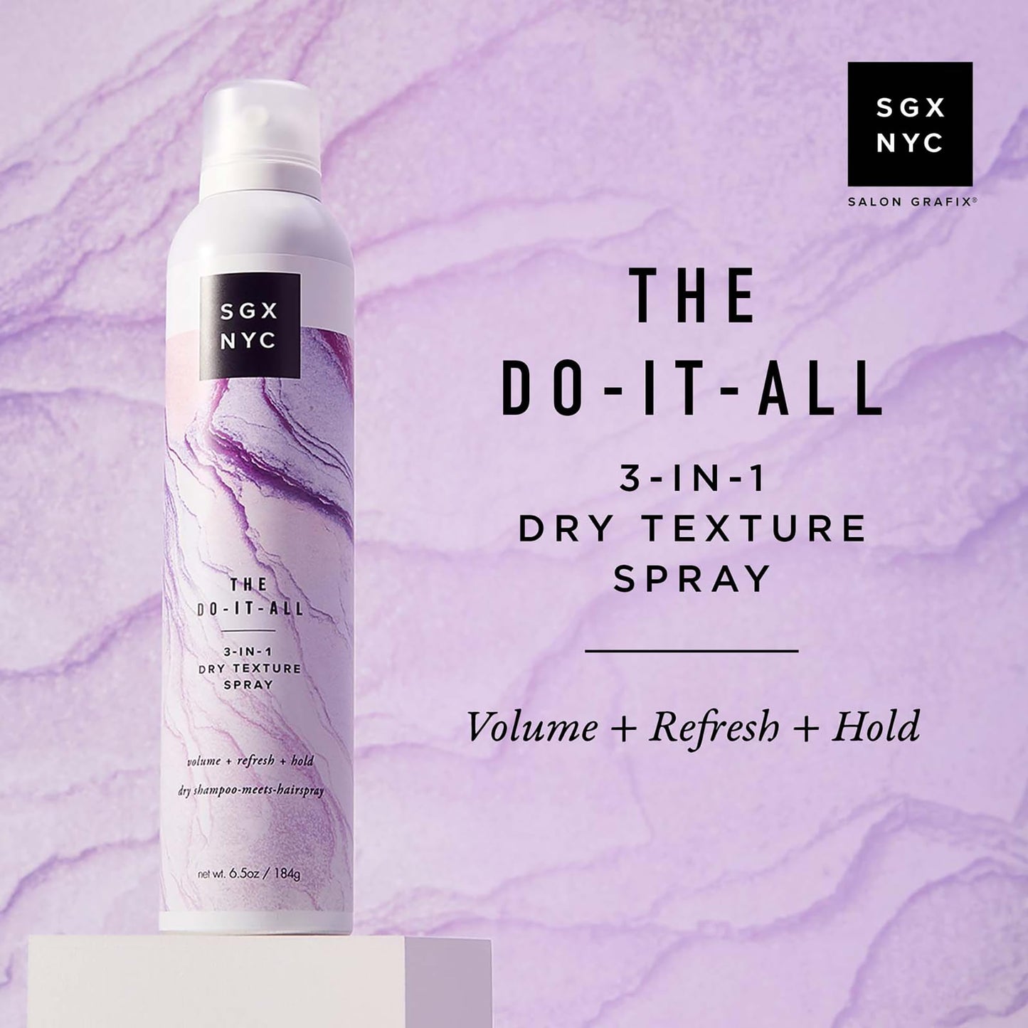 SGX NYC The Do It All 3-in-1 Dry Texture Spray - Versatile Dry Shampoo and Texture Spray for Refreshed Hair - Volumizing Hair Products - 4 pc
