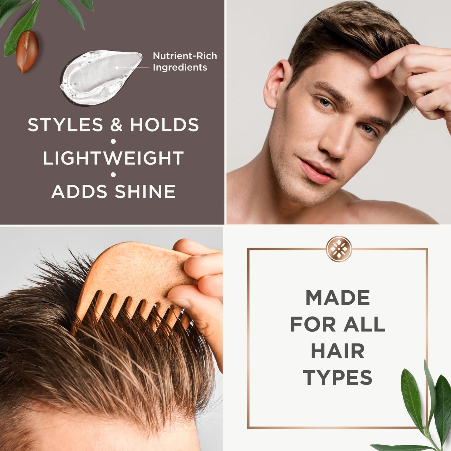 Argan Magic Medium Hold Pomade with Argan Oil | Shapes, Adds Texture, Increases Definition, Paraben Free (8 Oz)