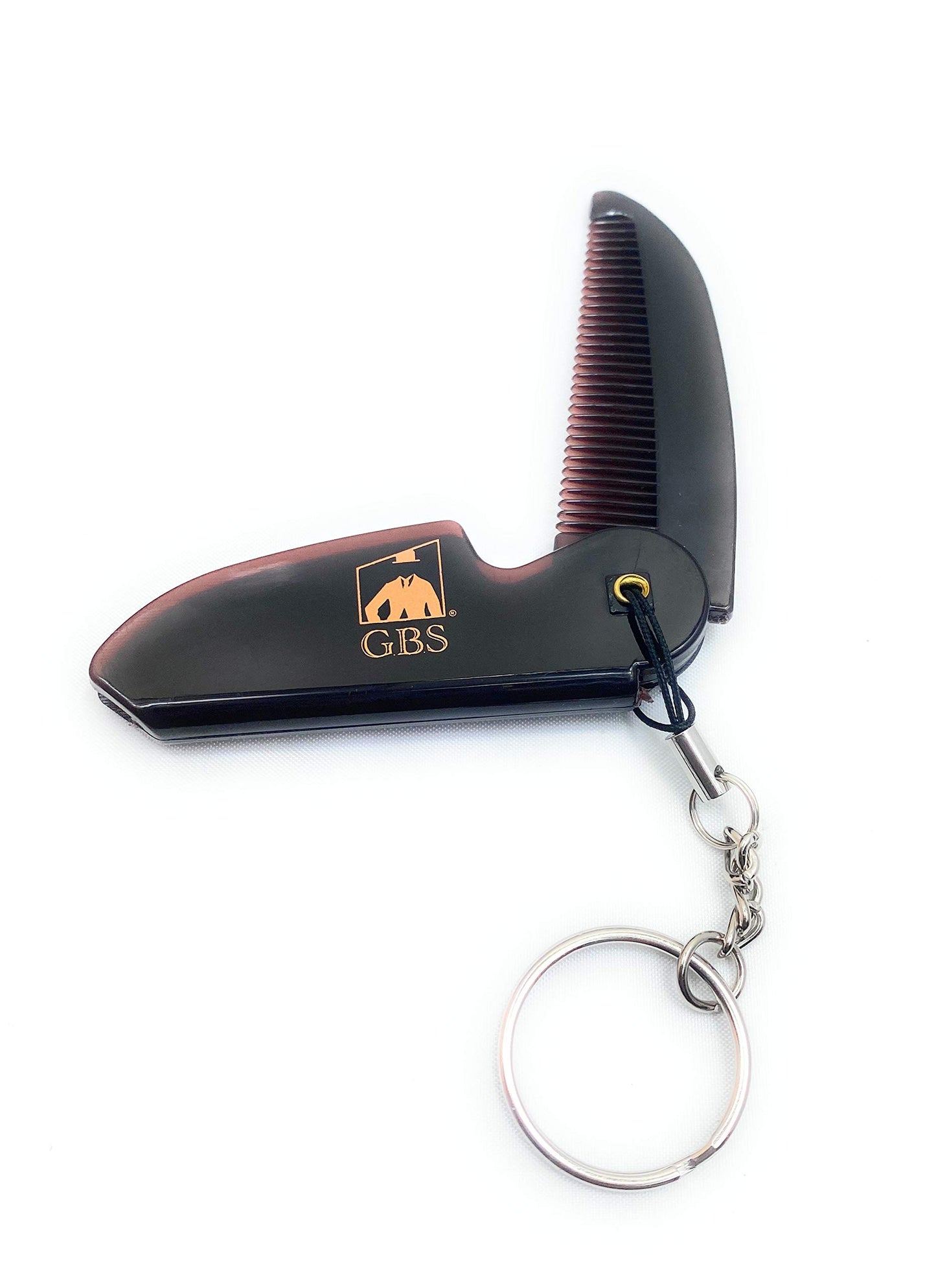 GENTS Folding Pocket Comb for Men - Travel Beard Mustache Hair Grooming Keychain Accessory Handmade