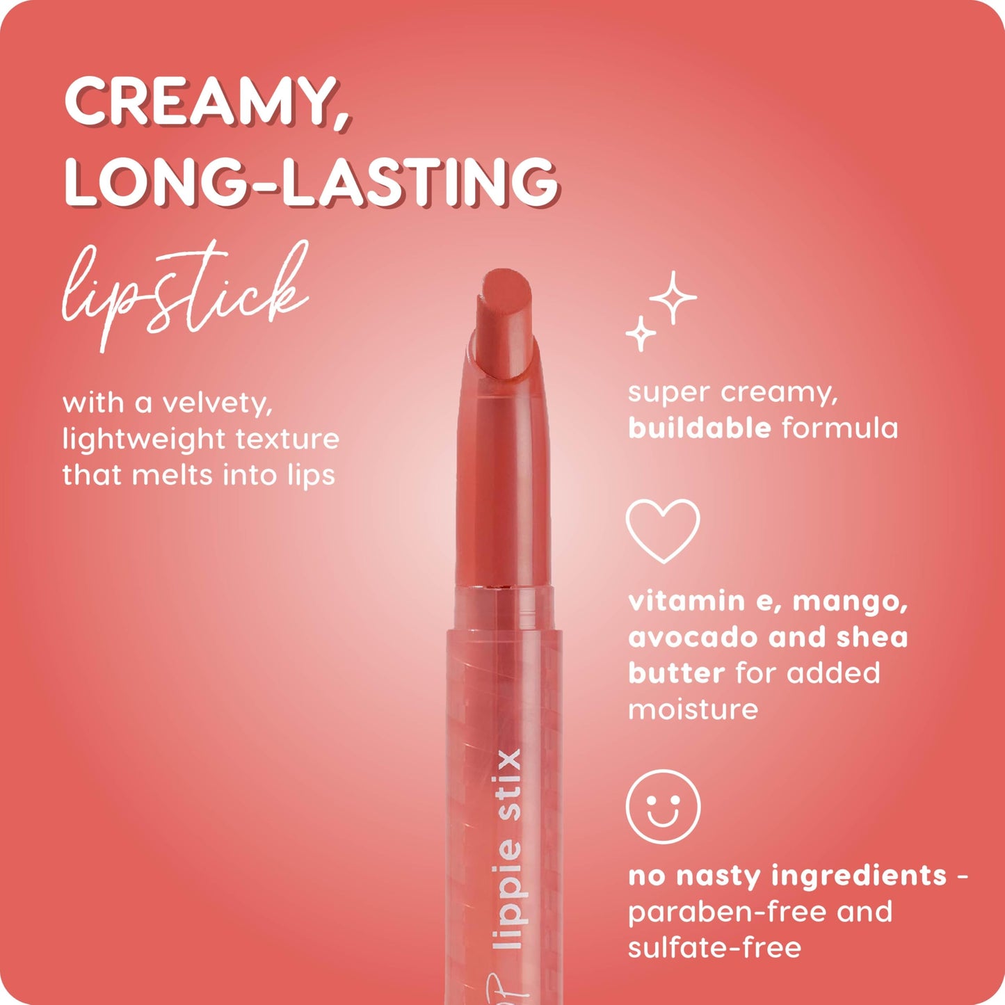 ColourPop Lippie Stix - Long-Lasting Matte Lipstick Formulated with Vitamin E & Shea Butter for All Day Moisture - Richly Pigmented Dusty Coral