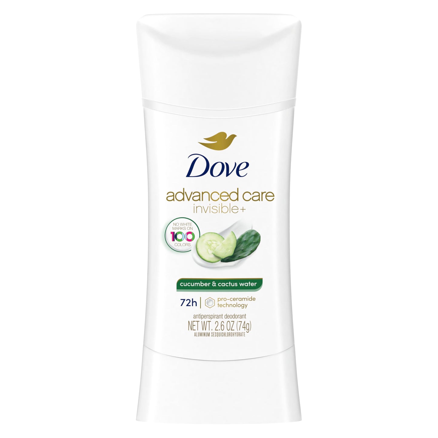Dove Advanced Care Antiperspirant Deo Stick Cucumber & Cactus Water Invisible to help skin repair with ProCeramide technology that boosts ceramide Beauty and Personal Care Dove