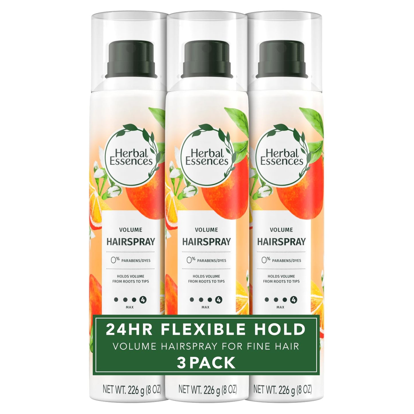 Herbal Essences Volumizing Hairspray, Strong Hold, Fresh Citrus Scent, Pack of 3, 24 oz Total Beauty and Personal Care Herbal Essences Default Title