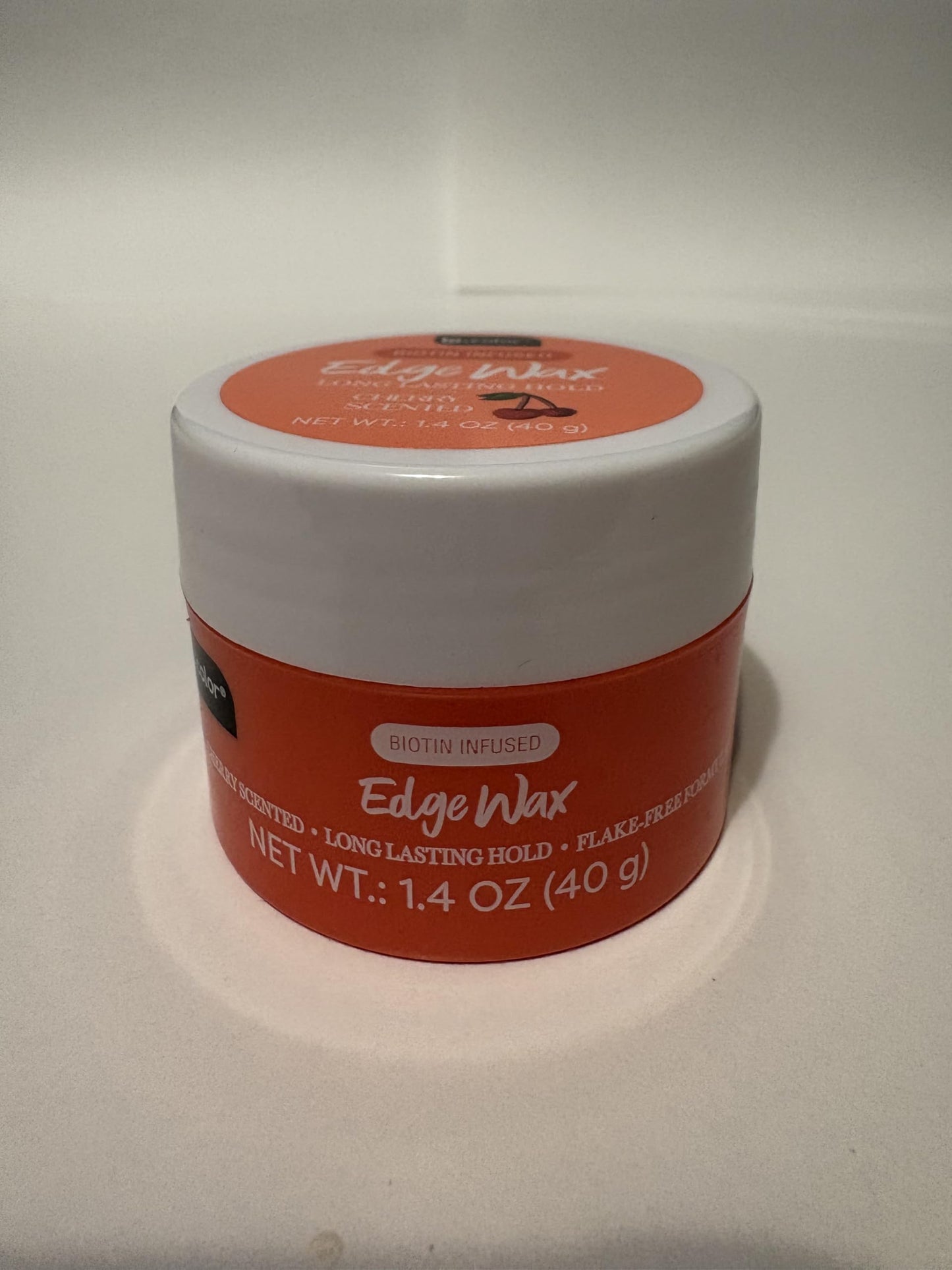 B.color Biotin Infused Edge Wax, Cherry Scented, Long Lasting Hold, Flake-Free Formula, 1.4 oz