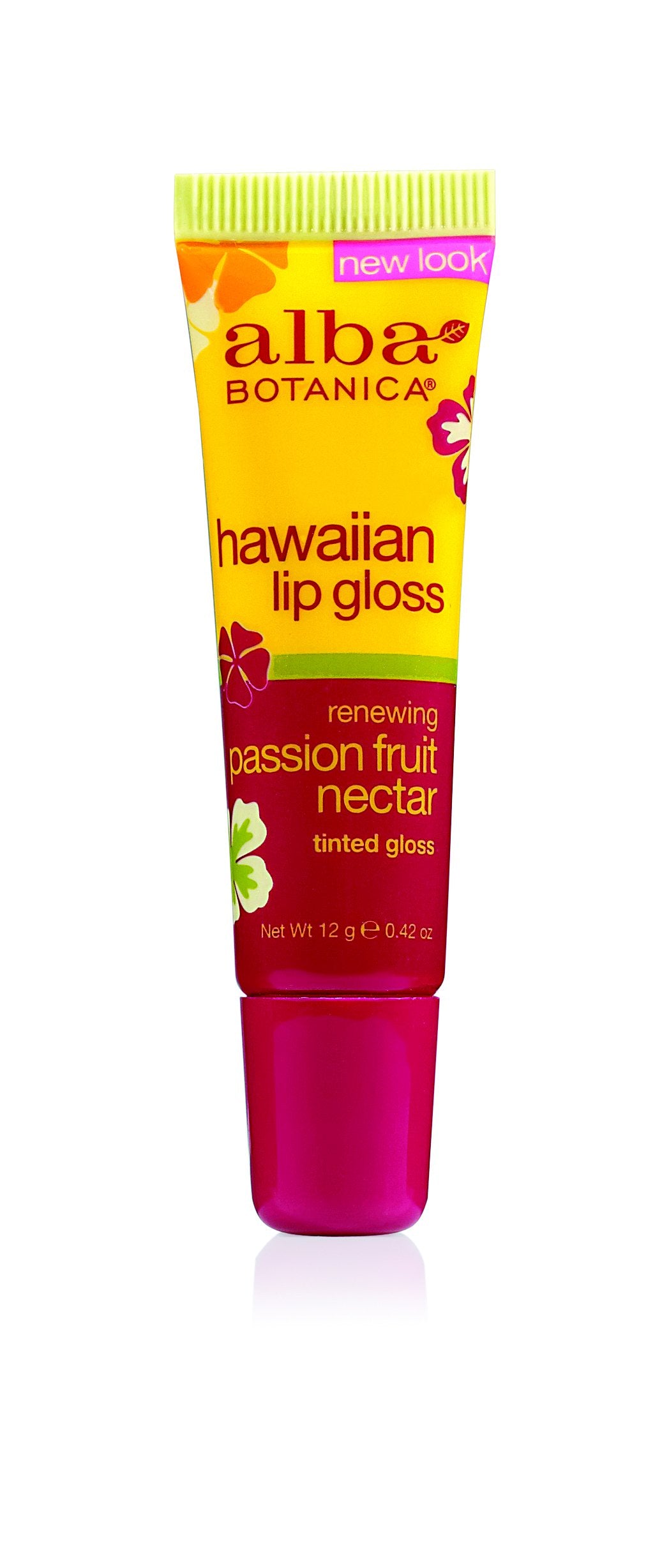 Alba Botanica Hawaiian, Passion Fruit Nectar Tinted Lip Gloss, 0.42 Ounce