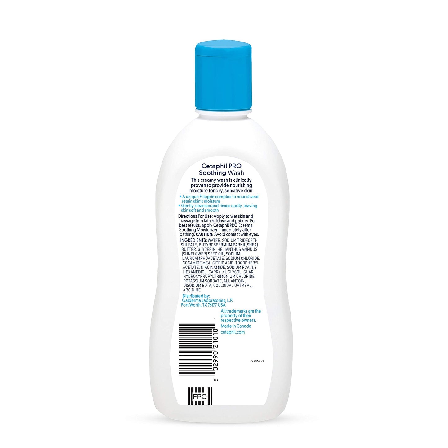 Cetaphil RESTORADERM Soothing Wash, 10 floz Pack of 3, Soothes Dry, Stressed Skin, Hypoallergenic, Soap & Paraben Free, National Eczema Association
