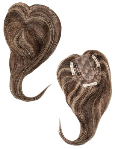 ADD-ON CENTER Human Hair/HF Synthetic Blend Topper by Envy, 5PC Bundle: Topper, 4oz Mara Ray Luxury Shampoo & Conditioner, Wide Tooth Comb, and 19