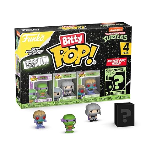 Funko Bitty Pop! Teenage Mutant Ninja Turtles (TMNT) - Donatello, Shredder, Baxter Stockman, & Surprise Mystery Figure - 0.9 Inch (2.2 Cm)…