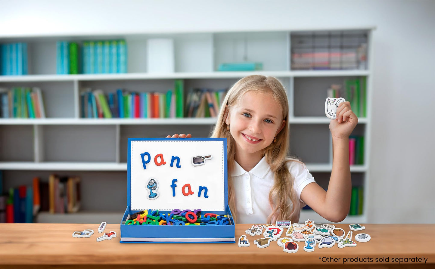 Junior Learning Rainbow CVC Objects Magnetic Foam Set, 40 Pieces, Ages 4-5, Phonics, Pre K-K