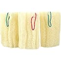 NileCart Loofah Pack of 3 Scrubbies for Body 6 in. Egyptian Loofah Sponge - Natural Exfoliating Body Scrubber Shower Loofah | Body Scrubber Exfoliator