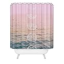 Society6 Shower Curtain - Bathroom Decor by Emanuela Carratoni - Extra Long Fabric Shower Curtains for Bathroom, 71" x 74", Moontime on The Beach