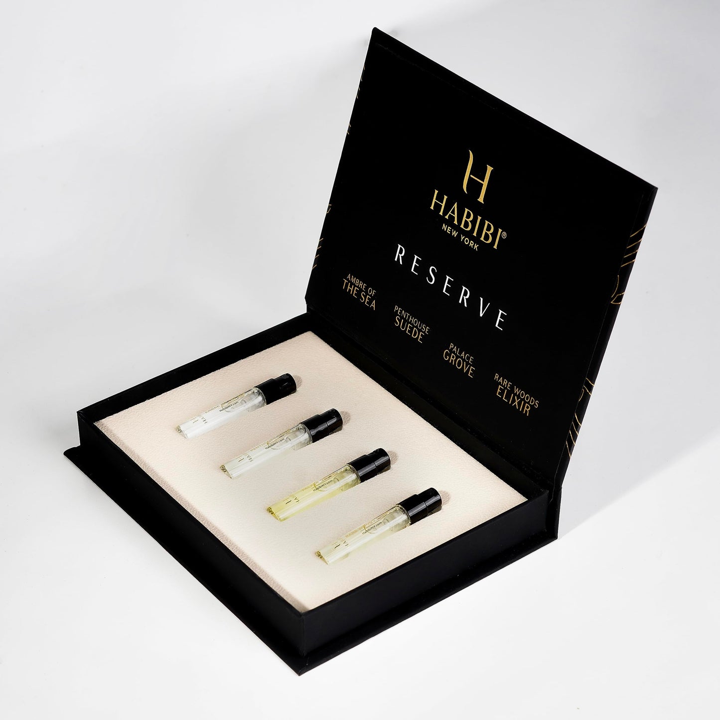 H HABIBI Reserve Oud Collection Discovery Sample Set | Eau De Parfum | Travel Perfume Oud Samples For Women And Men, Cologne Samples for Men,Made