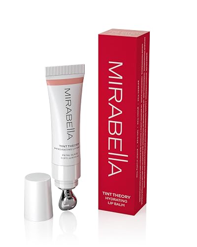 Mirabella Tint Theory Hydrating Lip Balm - Sheer Pink Glossy Lip Balm | Moisturizing with Vitamin E, Jojoba & Sunflower Oil | Lightweight Shine