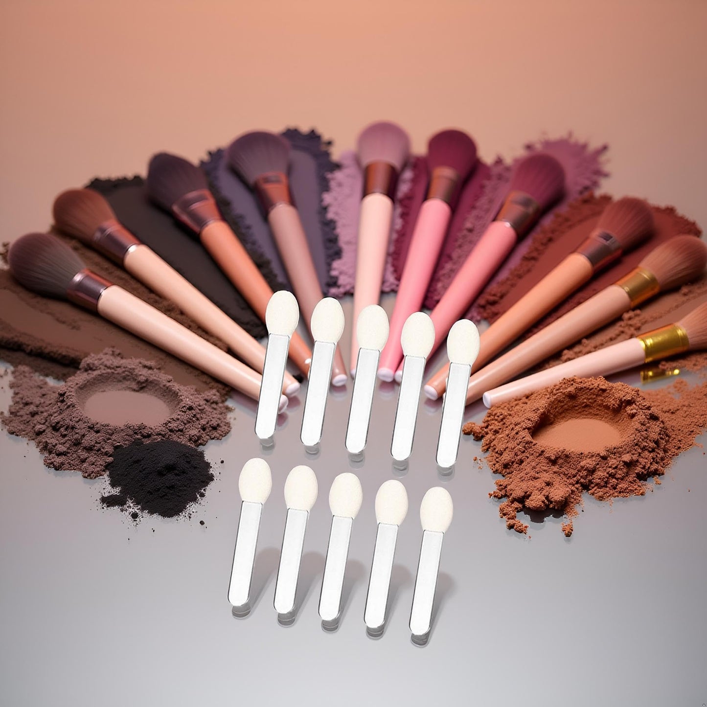 10 Pcs Eyeshadow Applicator Eyeshadow Brush Makeup Tools, Sponge ened, Eyeshadow Brushes