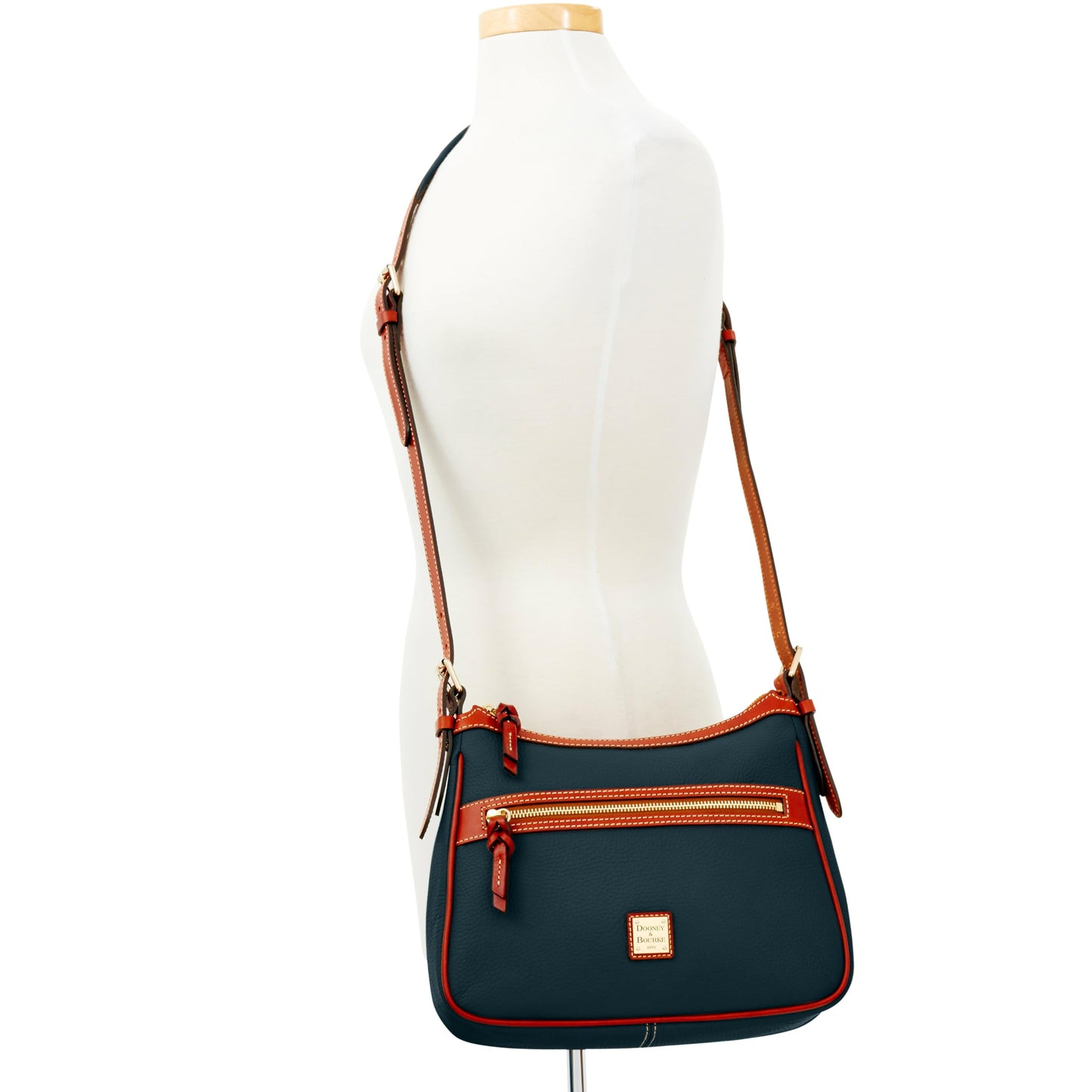 Dooney & Bourke Women's Handbags, Piper Pebble Grain Leather Crossbody Bags for Women - Black