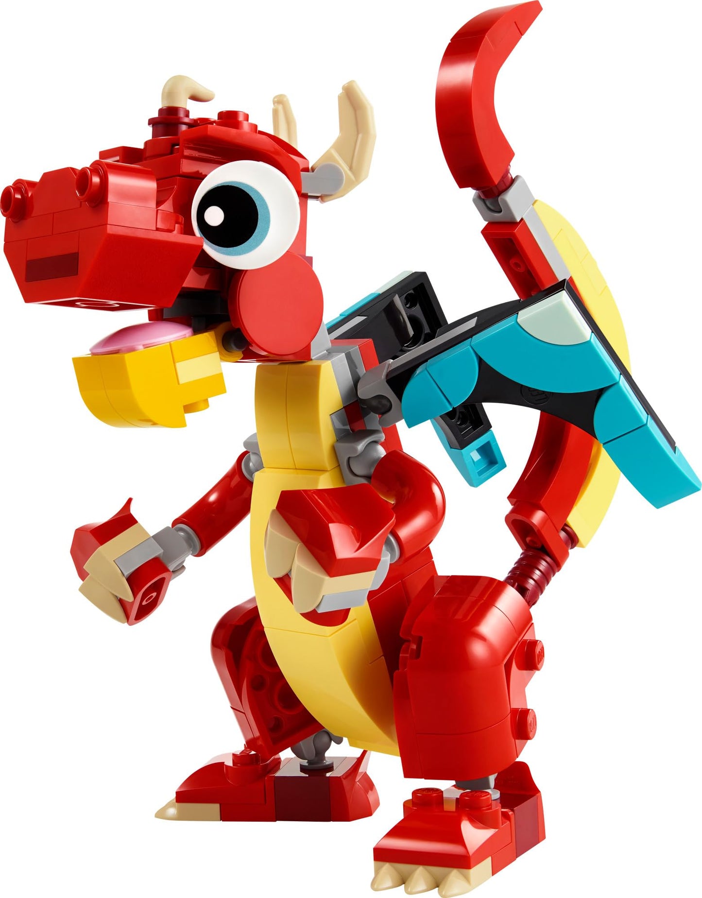 LEGO Creator 3 in 1 Red Dragon Toy 31145, Builds Dragon, Fish or Phoenix, Animal Building Set Gift for Kids Ages 6+