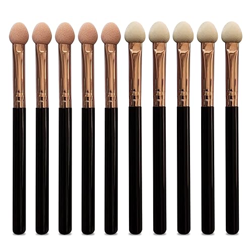 Makeup Brushes Set for Women Professional,UorPoto 10Pcs Sponge Eyeshadow Brush Sets Applicator Double Sided reusable