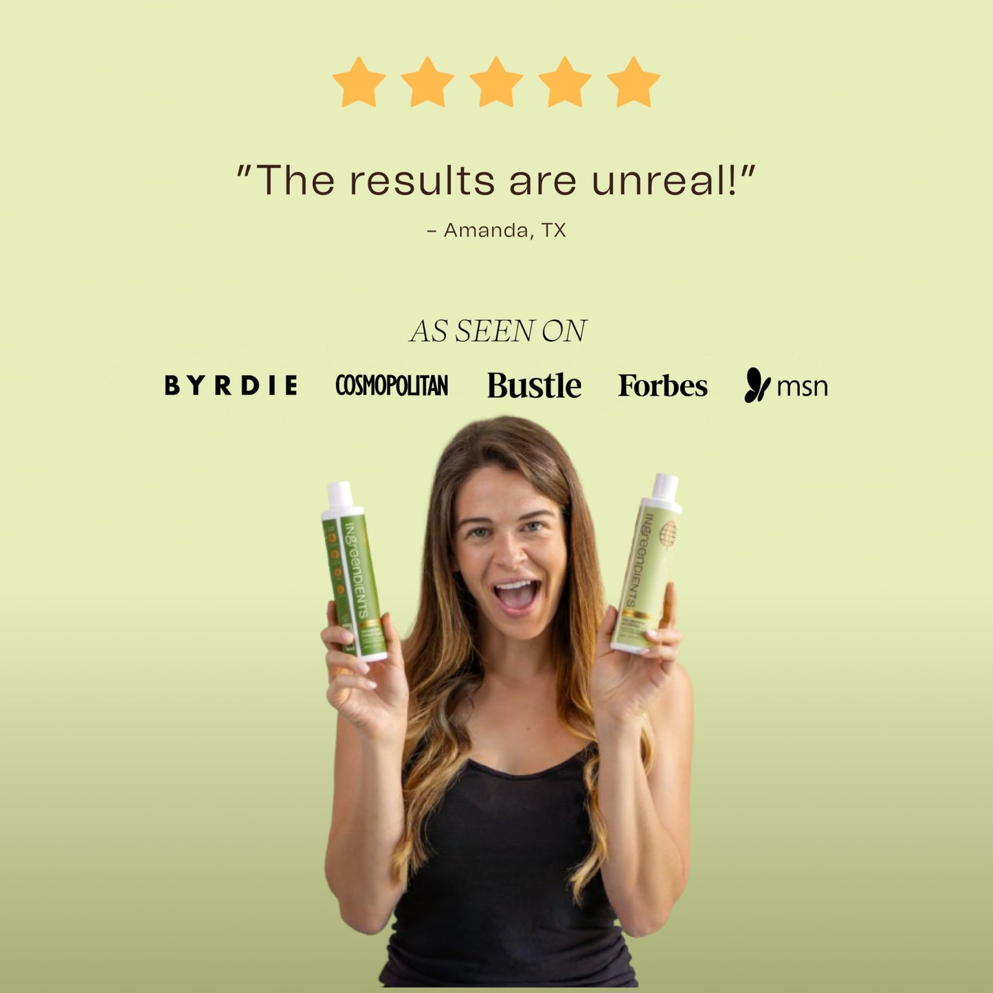 Ingreendients Non Toxic Sulfate Free Volumizing Shampoo & Conditioner with Organic Ingredients For Fine & Thin Hair - Color Safe, Paraben & Gluten