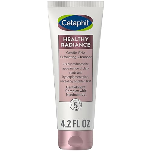 Cetaphil Face Wash, Healthy Radiance Gentle Exfoliating Cleanser, Visibly Reduces Look of Dark Spots and Hyperpigmentation, Designed for Sensitive