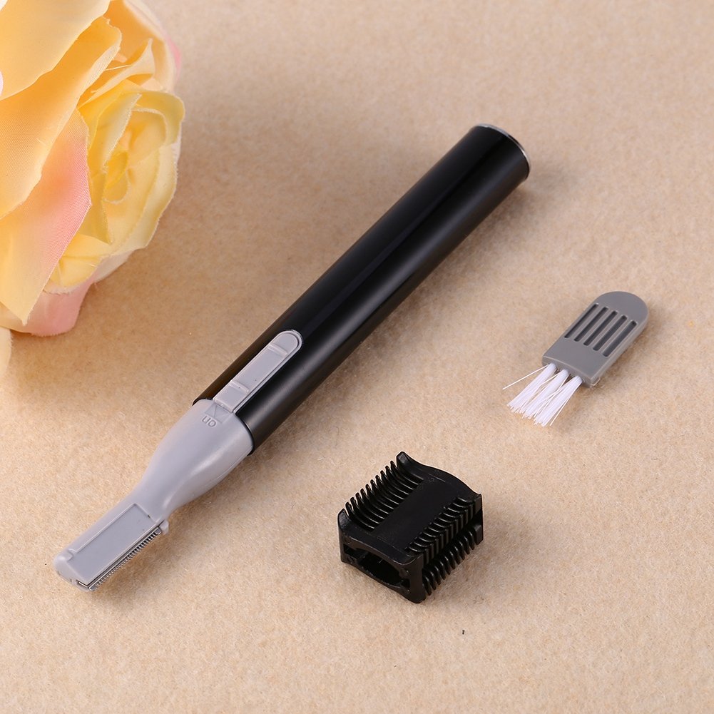 Electric Eyebrow Trimmer for Women 2 in 1 Facial Hair Remover with LED Light Painless Face Shaver Cordless Portable Rechargeable for Eyebrows Lip Chin Beauty and Personal Care TOPINCN