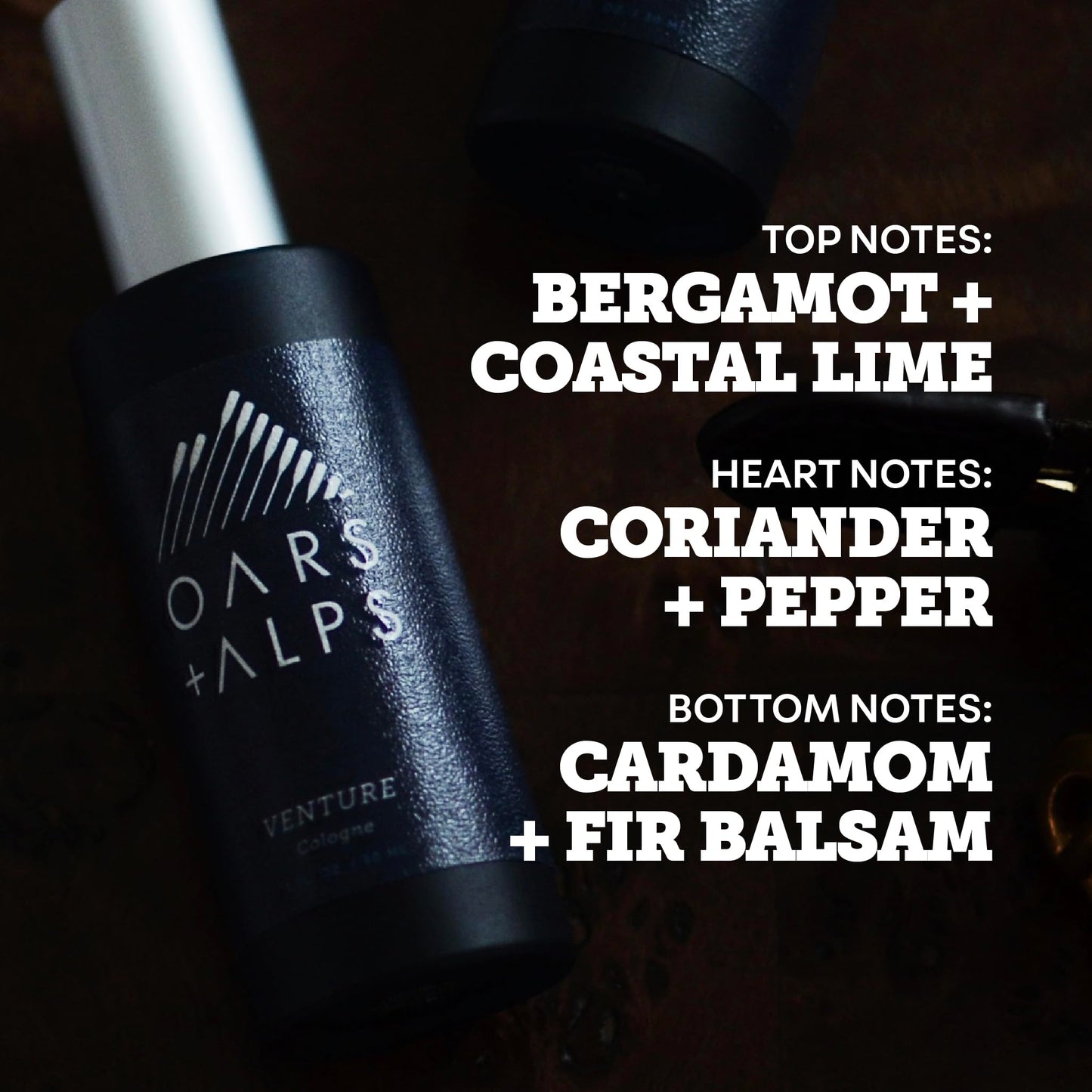 Oars + Alps Venture Mens Cologne and Body Spray, Travel Size Cologne for Men Body Spray, Citrus & Herbal Fragrance, Scented with Bergamont, Coastal