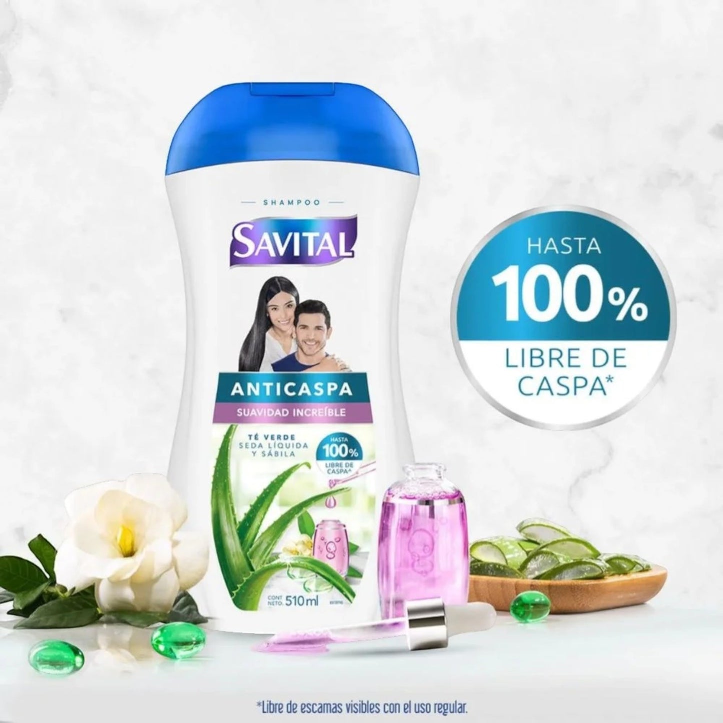 Yahve Savital Refreshing Shampoo Set - Mint & Herbal Inspired Formula - Family Size - 17.3 fl oz Each - Pack of 2