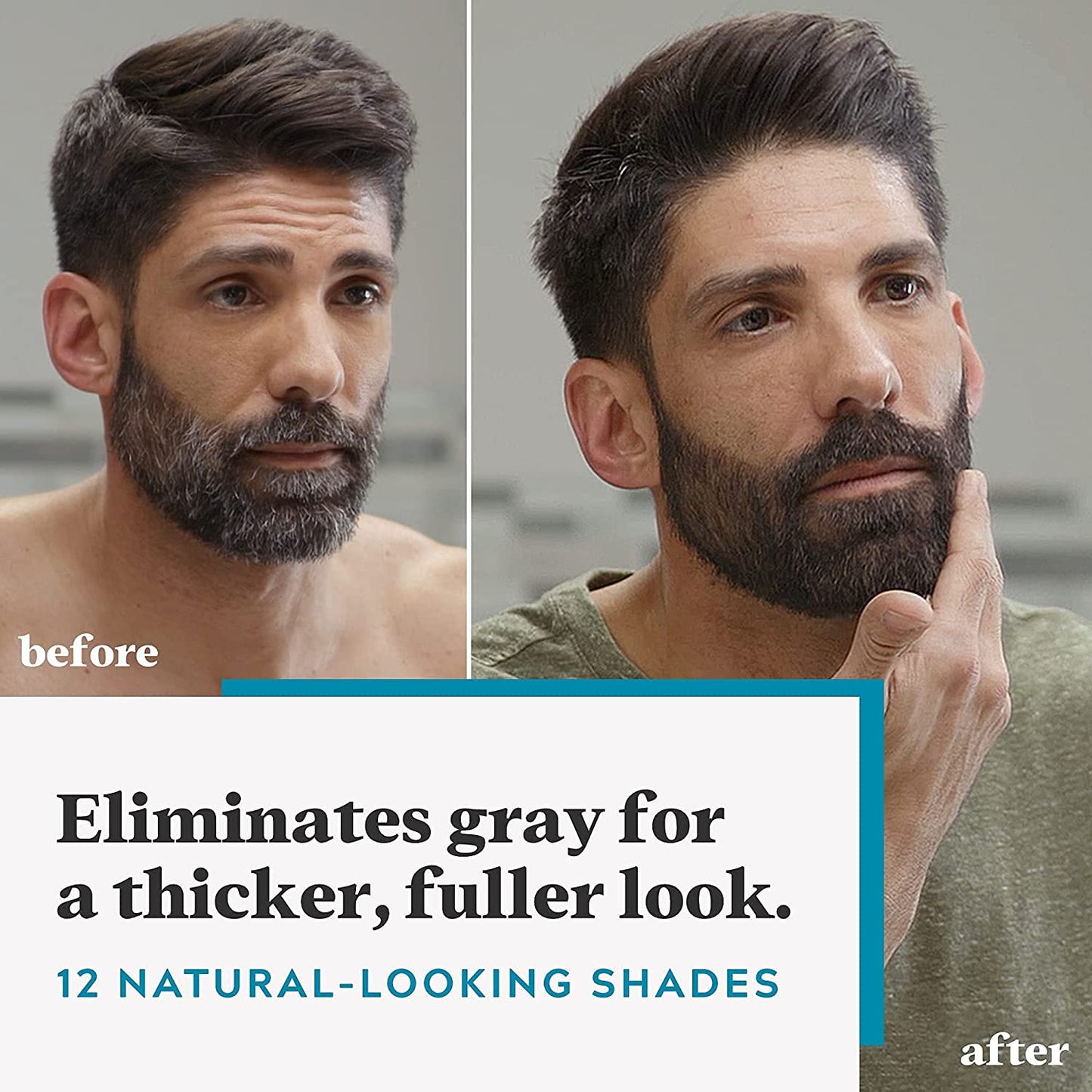 JUST FOR MEN Color Gel Mustache & Beard, M-50 Darkest Brown 1 ea (Pack of 4)