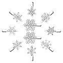 Boderier 10 Pack Snowflake Hair Clips Winter Christmas Rhinestone Snowflake Hairpin Hair Barrette Accessories Silver