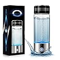 SignZap Hydrogen Water Bottle, 15oz Rechargeable Glass Hydrogen Water Bottle Generator,Produces 2000PPB antioxidant Hydrogen Water in 3 Minutes,Ideal