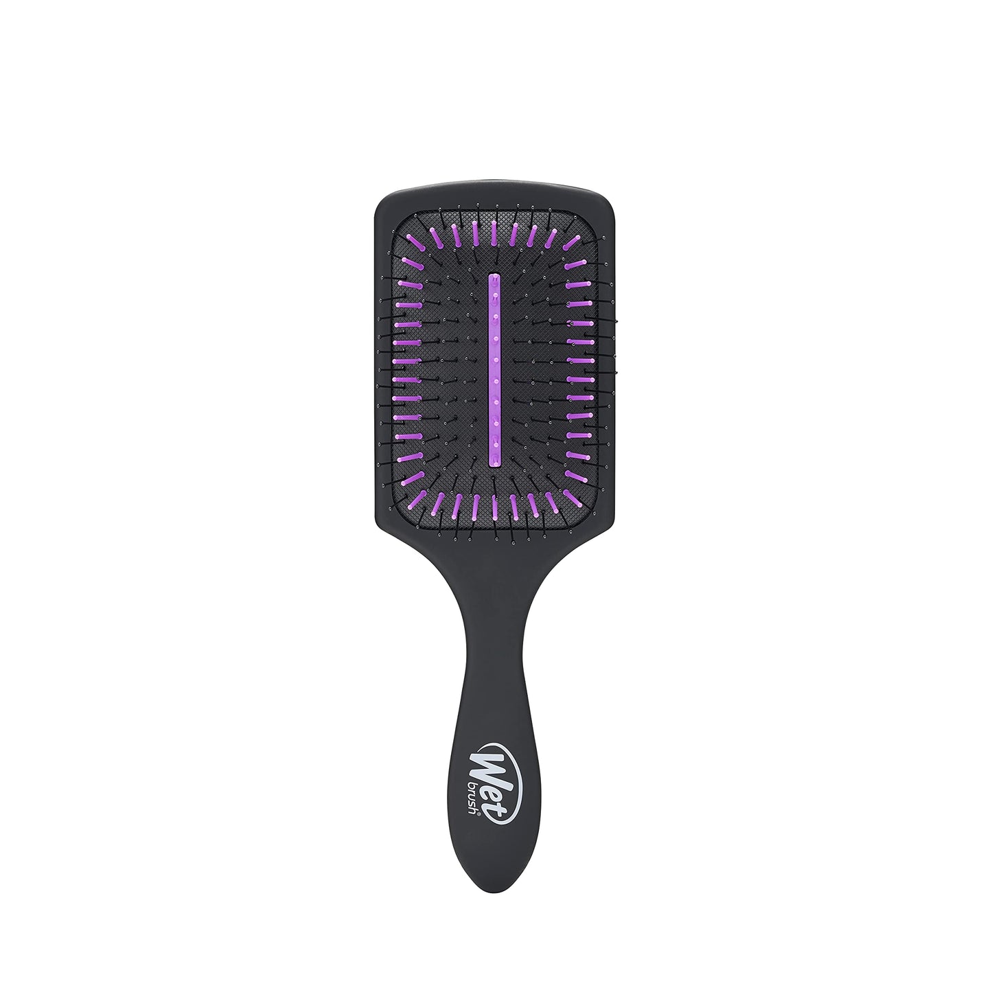Wet Brush Refresh and Extend Paddle Detangler, Black, Detangling Brush with Infused Charcoal Ultra-Soft IntelliFlex Bristles For All Hair Types
