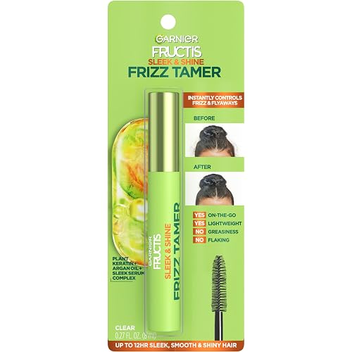 Garnier Fructis Sleek & Shine Frizz Tamer Hair Serum Wand, Flyaway Wand and Hair Mascara Stick, Tame Flyaways Smooth Frizz & Style Edges For Up
