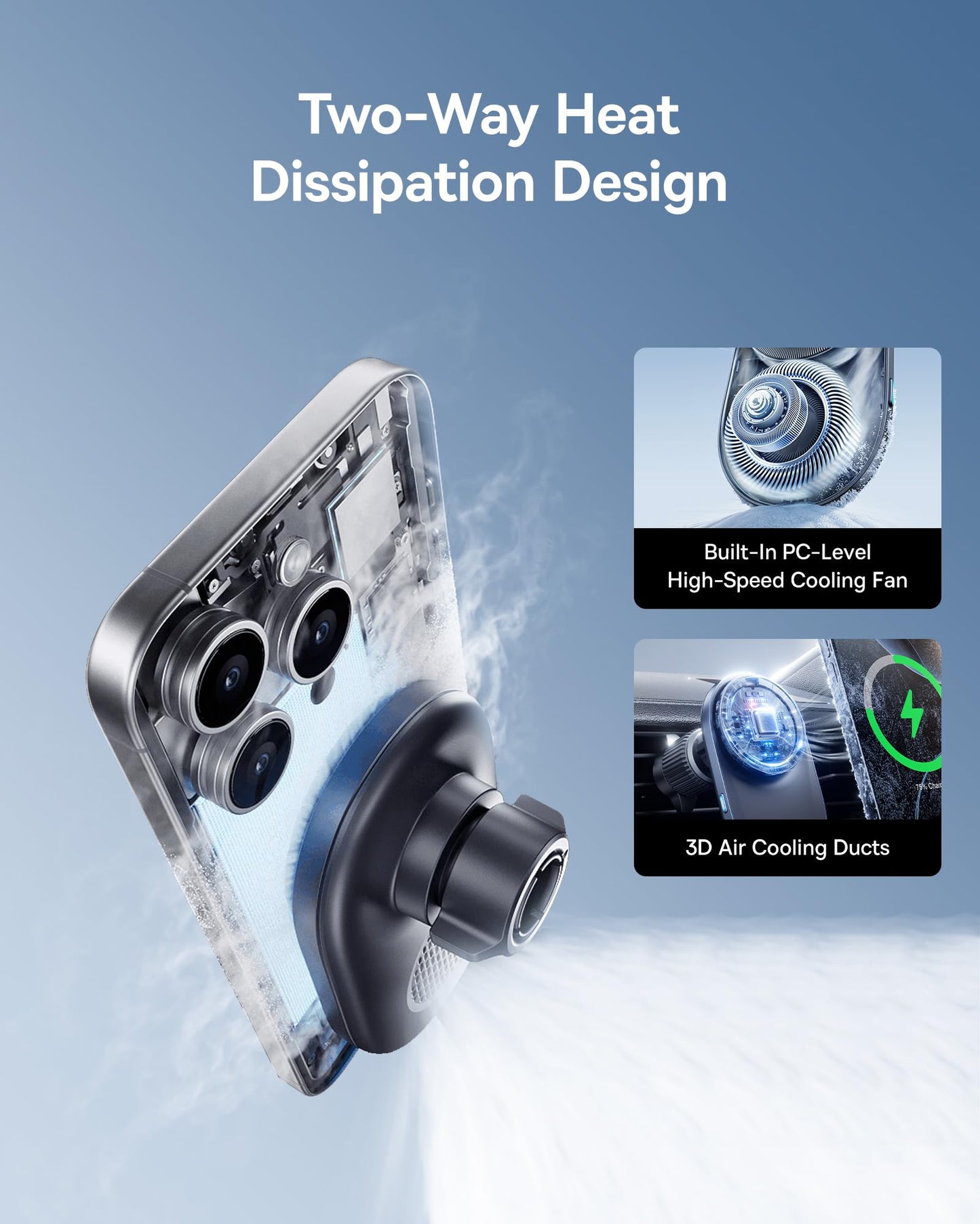 Baseus Qi2.2 Certified 25W for MagSafe Car Mount Charger, Ultra-Thin Fast Charging Wireless Charger Car Phone Holder, 360° Rotatable Magnetic Phone…