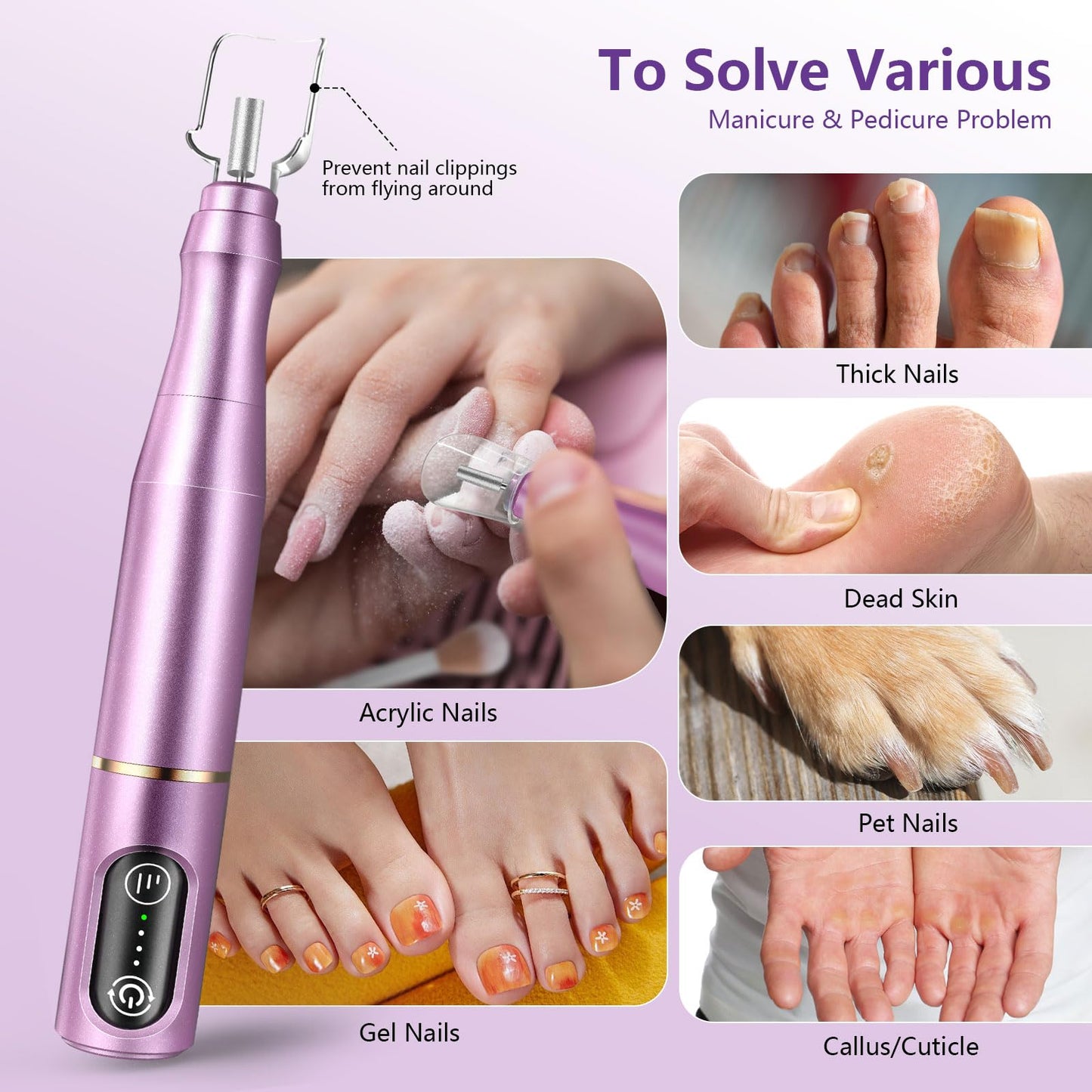 TUOBEO Cordless Nail Drill Electric Nail File Kit, Rechargeable Efile Set, Portable Acrylic Gel Nail Polish Remover Machine, Pedicure Manicure Tool Beauty and Personal Care TUOBEO