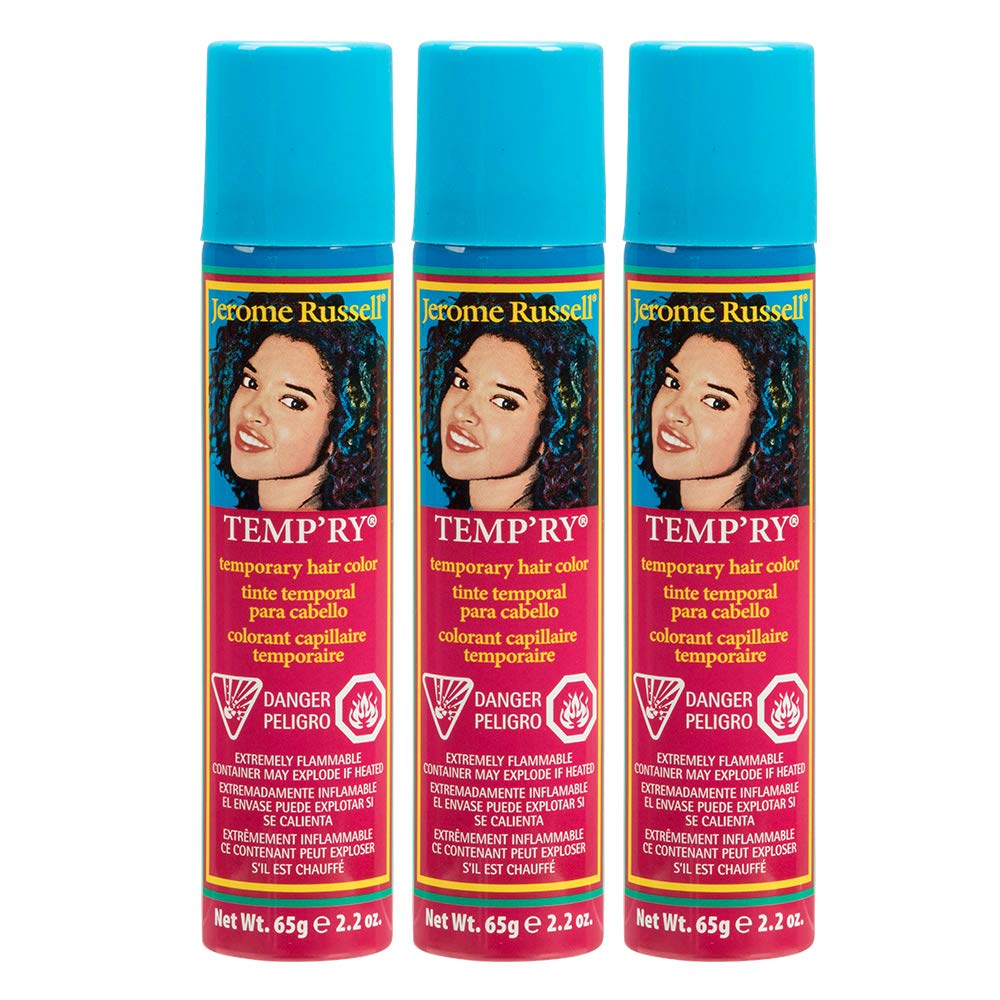 Jerome Russell Blonde Temporary Hair Color Spray - Temporary & Washable Blonde Hair Dye, Root Touch Up Hairs Color Spray, 2.2 oz x 3 Pack