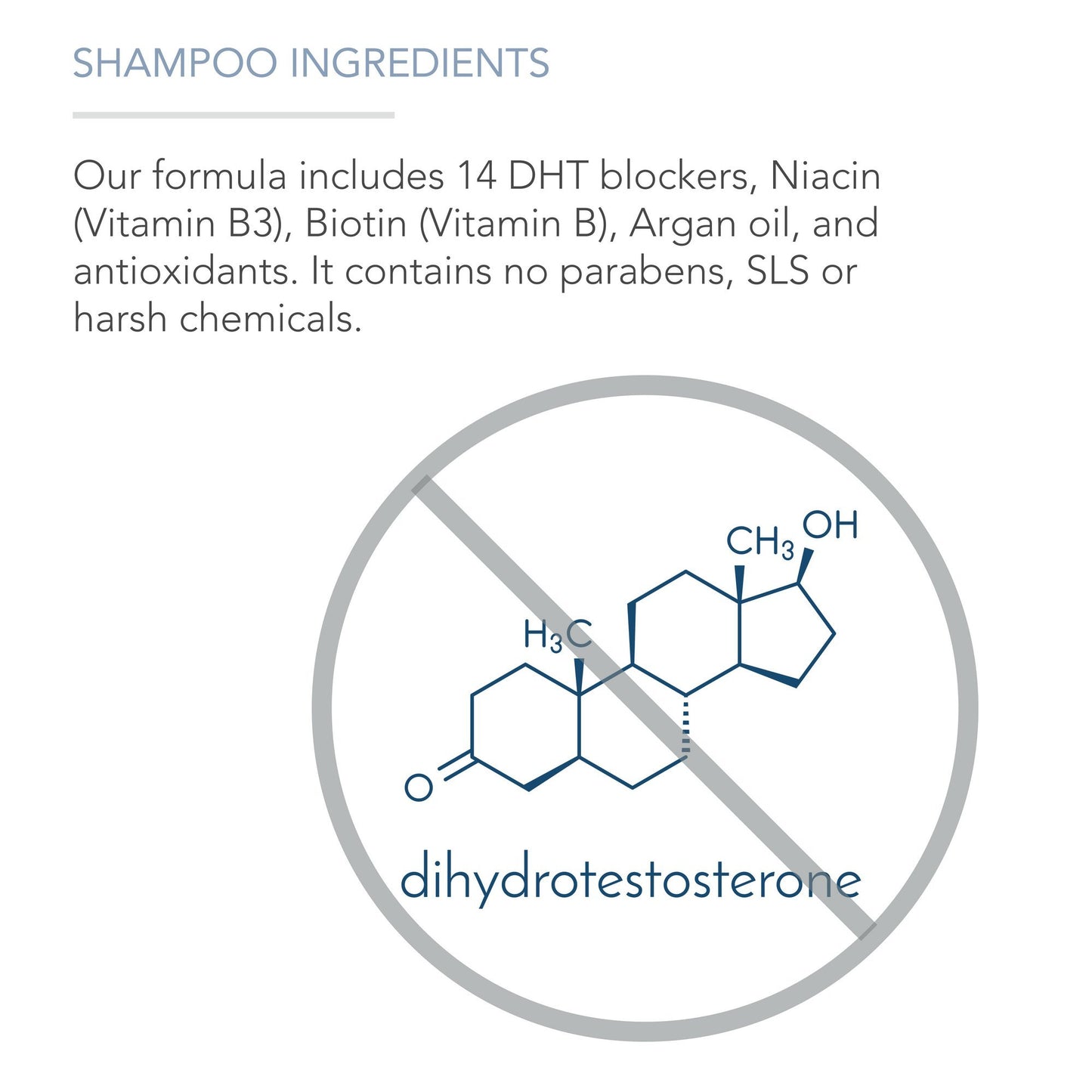 Pure Body Naturals Hair Loss Shampoo to Restore and Strengthen, Large 16 Ounce, DHT Blocker Shampoo for Thinning Hair, for Men and Women (Label