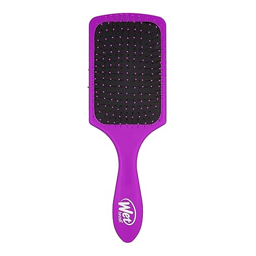 Wet Brush Paddle Detangler Hair Brush, Purple, Ultra-Soft IntelliFlex Bristles with AquaVent Design, Great For Treatment & Mask Application, Women