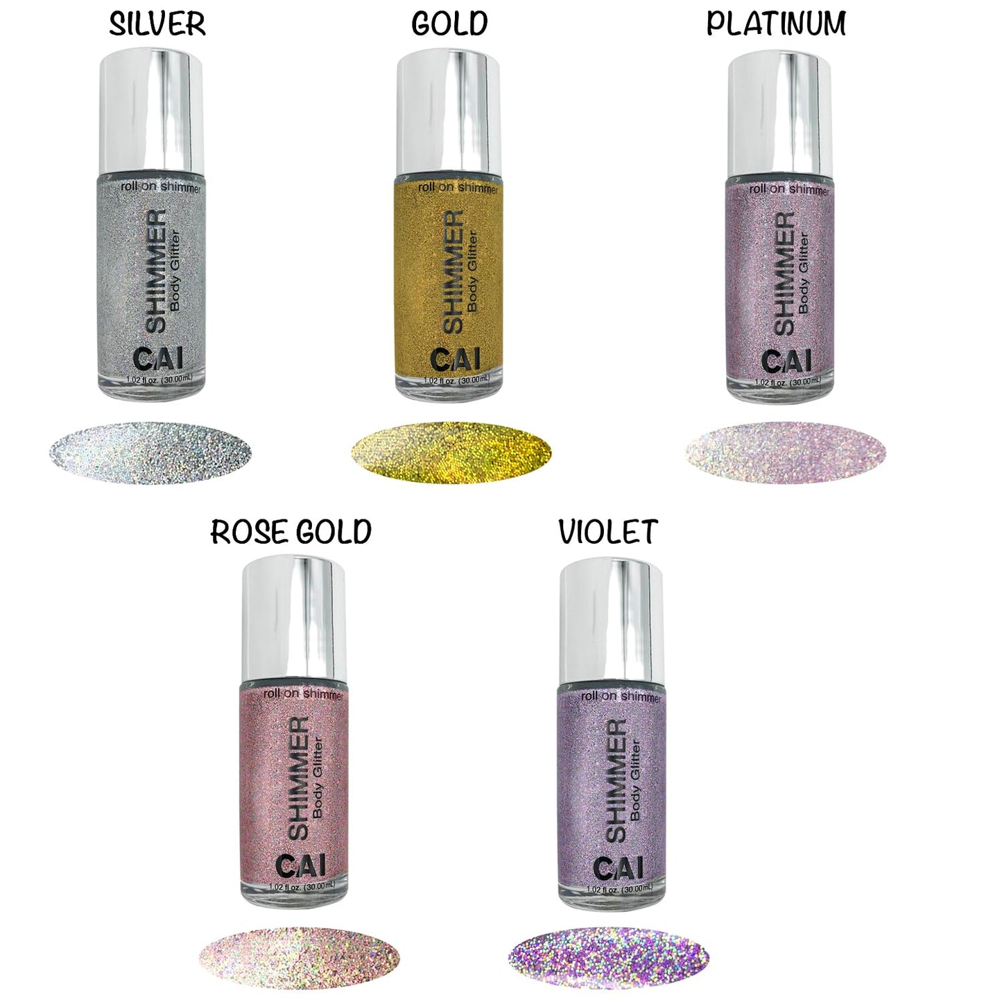 Hair Glitter Gel Body Glitter & Face Glitter for Women/Kids(5 Pk Stardust Unicorn) Iridescent Holograph Roll-on Cosmetic-Grade Makeup, Apply Without