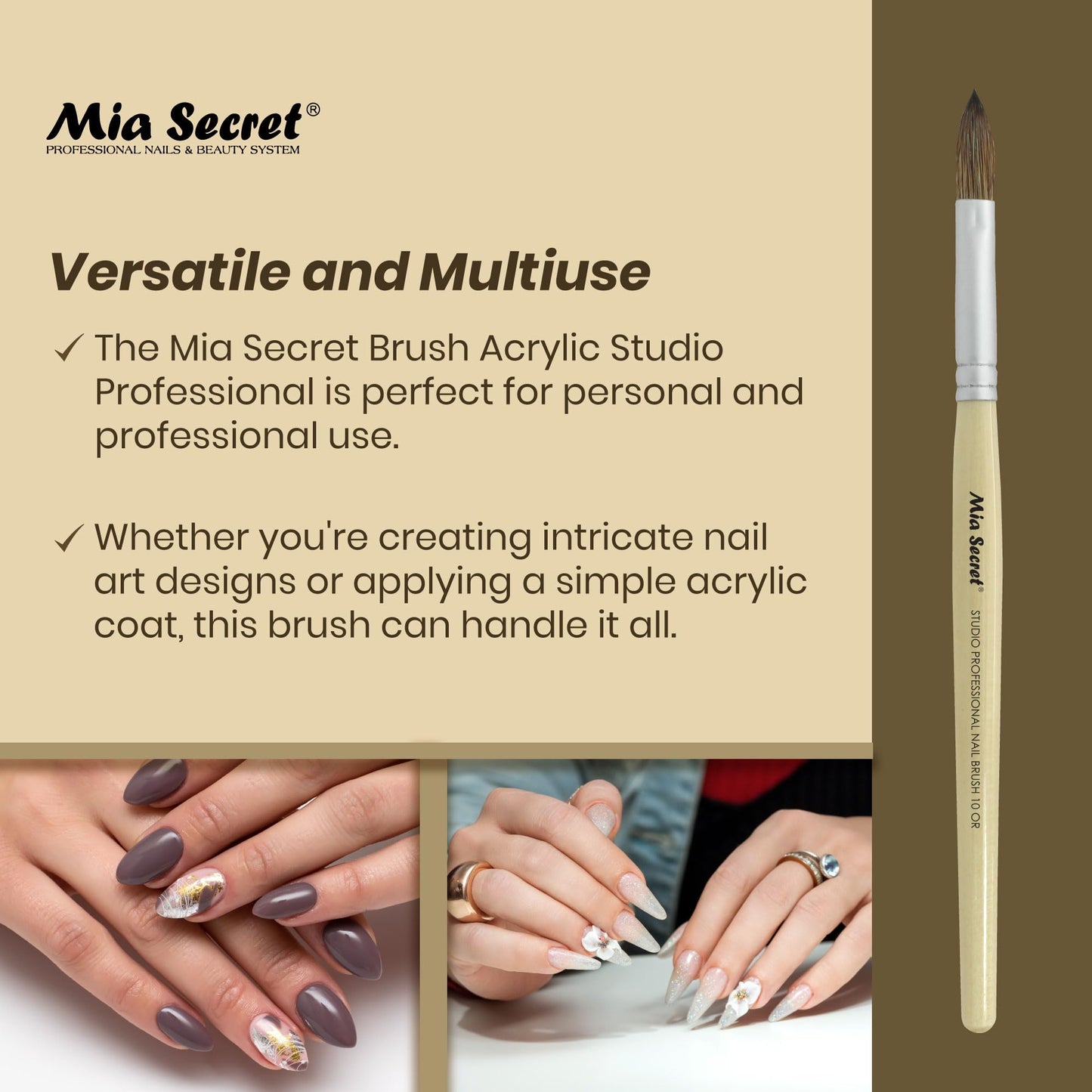 Mia Secret - Brush - (Acrylic) Studio Professional (10 OR) Beauty & Personal Care Mia Secret
