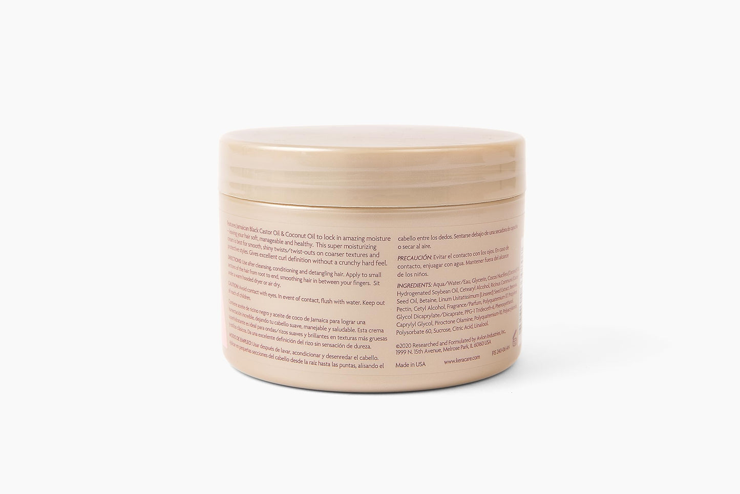 KeraCare CurlEssence Moisturizing Coconut Curling Cream - With Jamaican Black Castor Oil & Coconut Oil - For Curly Hair - SIlicone and Paraben Free