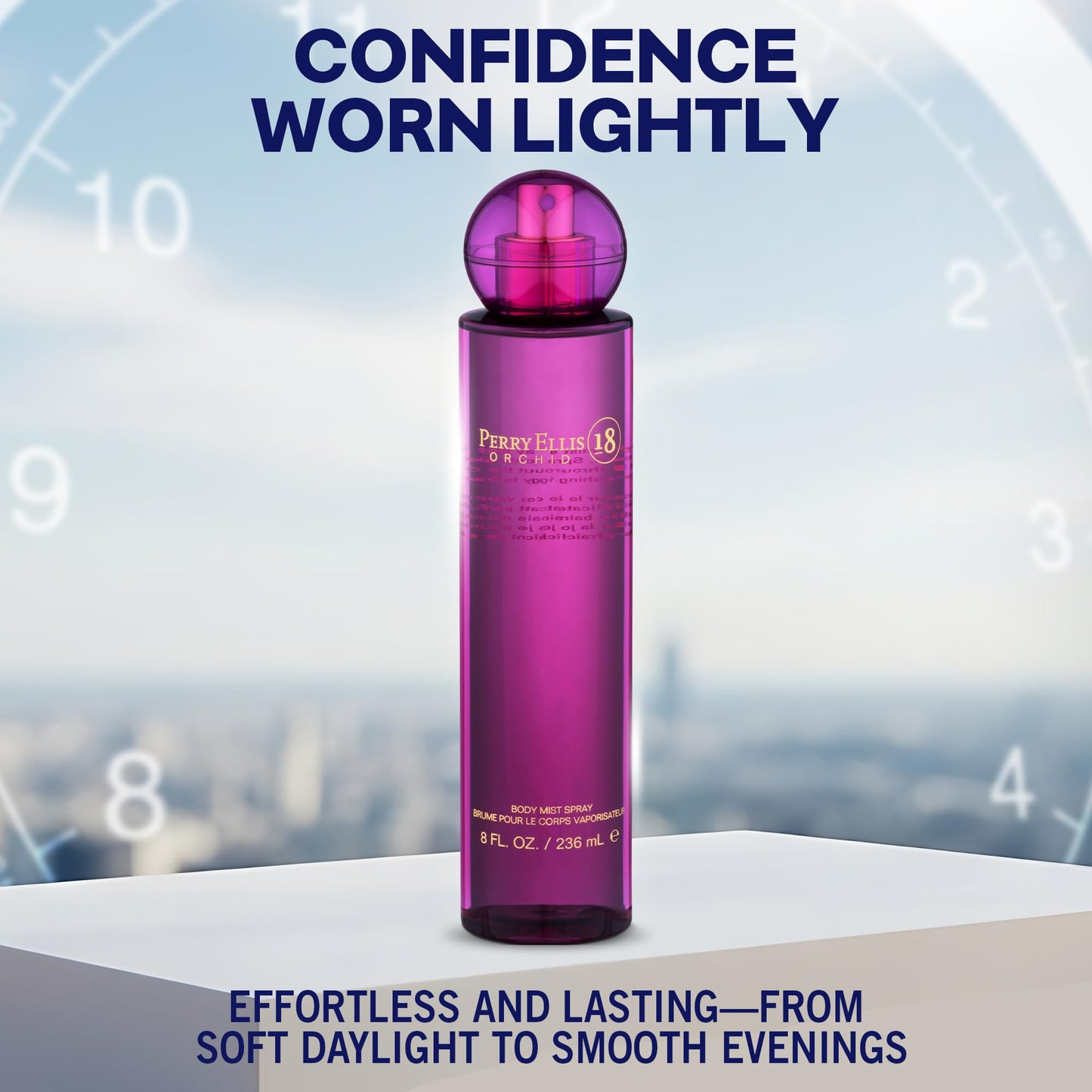 Perry Ellis 18 Orchid Body Spray for Women - Floral & Vanilla Body Mist, Perfumes for Women, Long Lasting Fragrance, EDT, Eau De Parfum with Fresh