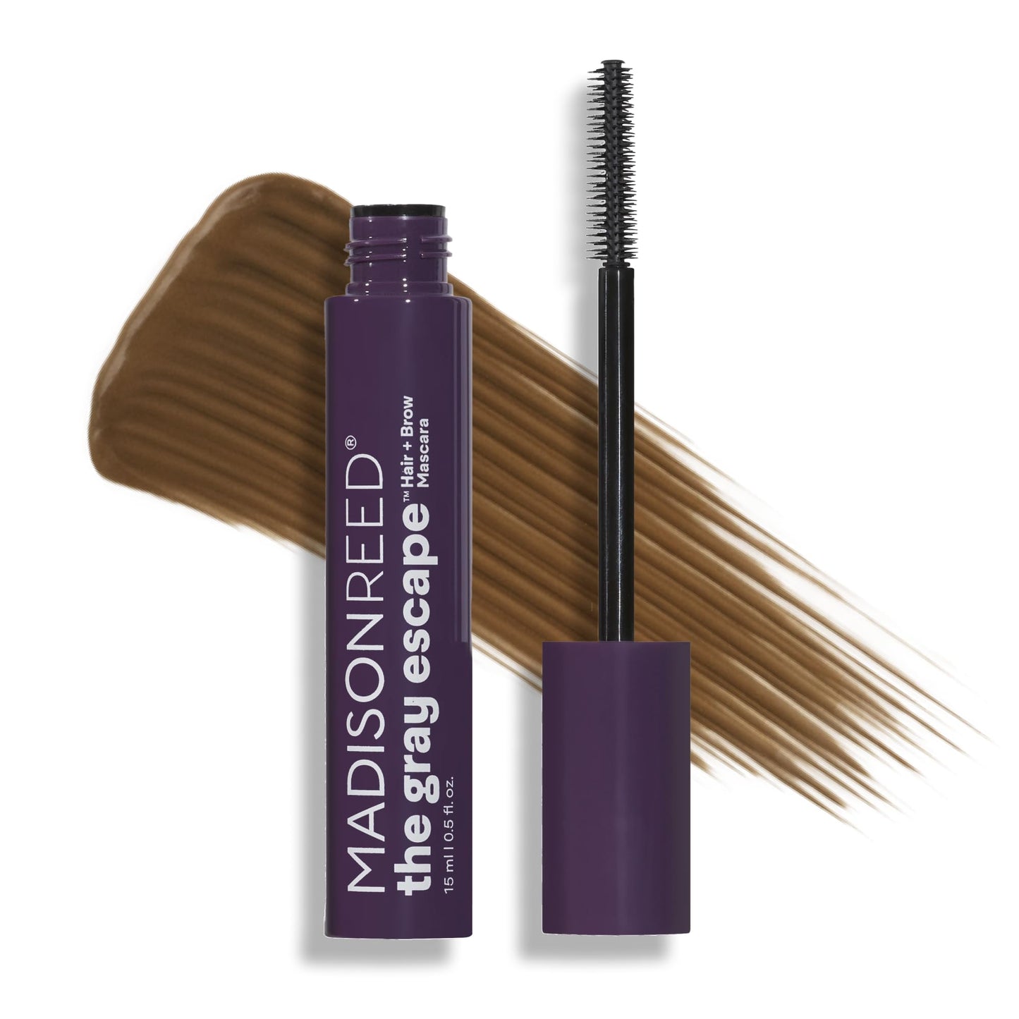 Madison Reed The Gray Escape Hair & Brow Mascara - Quick-Dry, All-Day Gray Coverage for Roots & Brows, Smudge-Proof, Titanium Dioxide-Free, Argan Oil