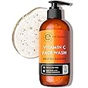 Vitamin C Cleanser Face Wash - HUGE 8 oz Gentle Facial Cleansing Gel for Uneven Skin Tone, Age Spots and Fine Lines - Natural Face Soap with Aloe