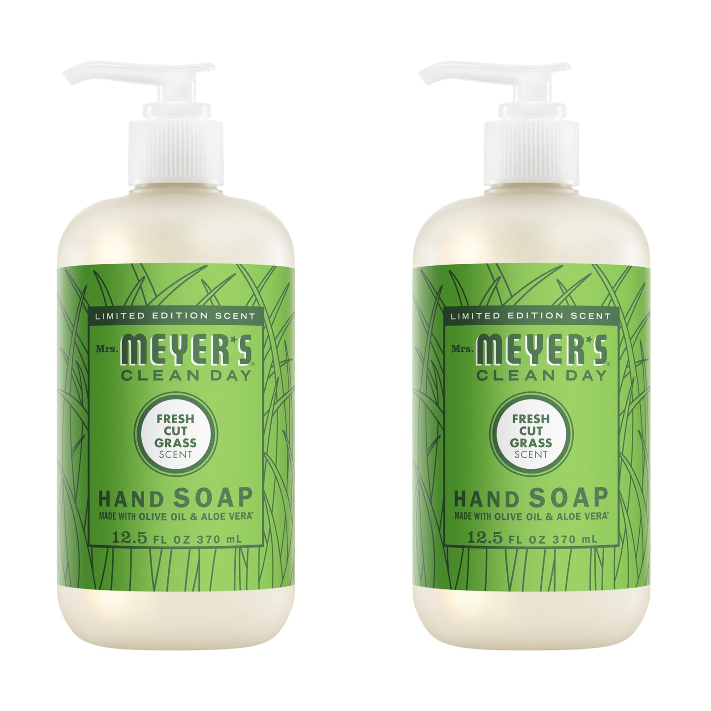Mrs. MEYER'S Fresh Cut Grass Liquid Hand Soap 12.5 Fl Oz (Pack of 2) Beauty and Personal Care Mrs. MEYER'S Default Title