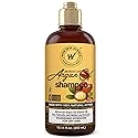 WOW Skin Science Moroccan Argan Oil Shampoo - Sulfate Free Moisturizing Shampoo for Dry, Damaged Hair - For Women & Men