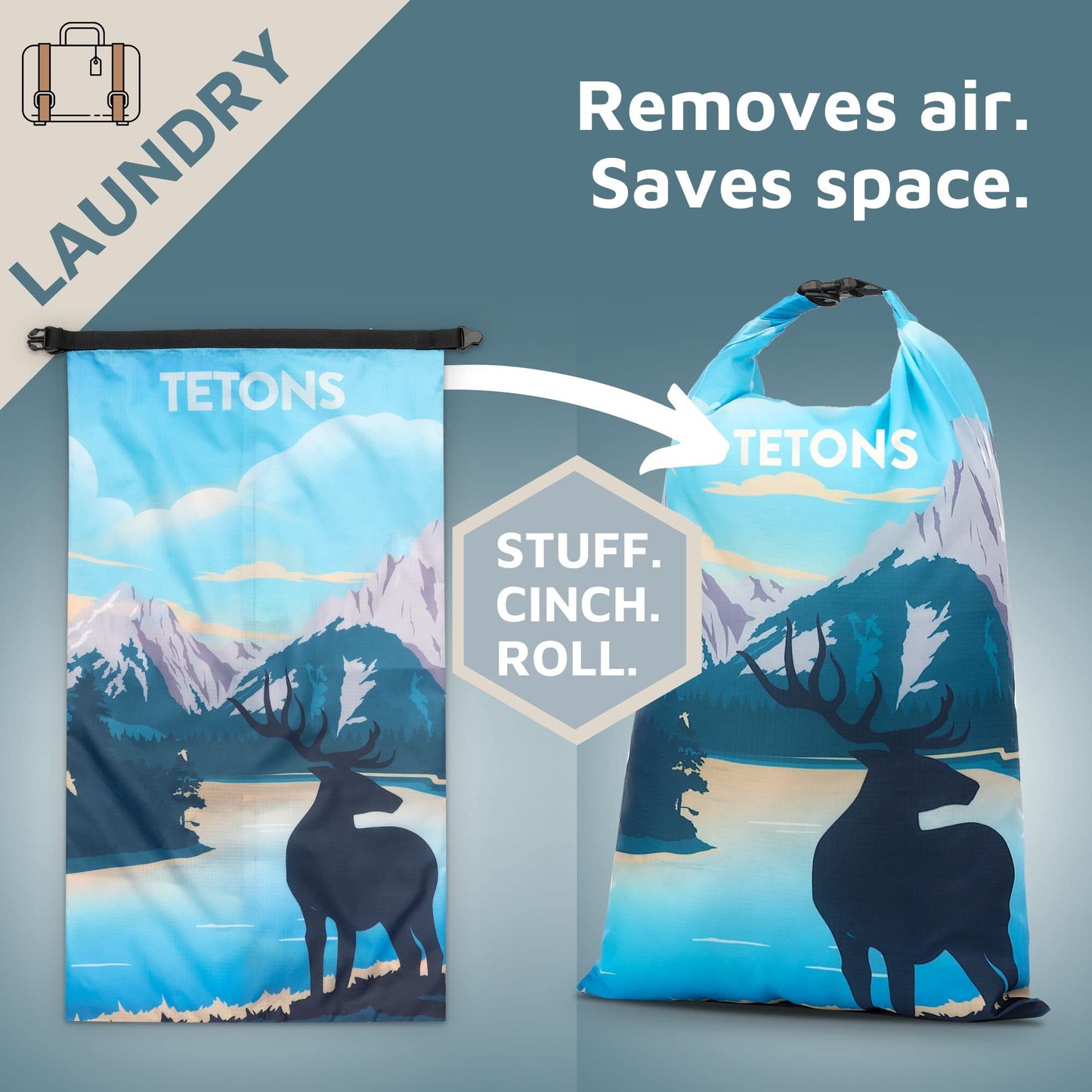 Large Compression Packing Cubes for Travel-Packing Cube Luggage Organizers 7 Piece Set for Checked Luggage-Ultralight, Expandable/Compression Bags by TRIPPED Travel Gear (National Parks)