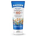 Badger Sport Mineral Sunscreen, Reef Safe, SPF 40, 98% Organic with Zinc Oxide, Water Resistant, Hawaii Reef Act 104 Compliant, Unscented