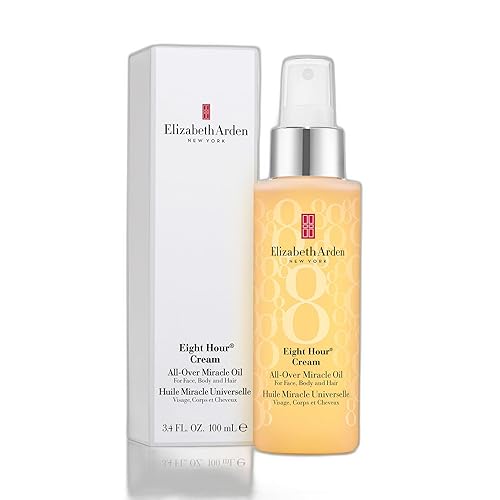 Elizabeth Arden Eight Hour All-Over Miracle Oil, Hydrating Spray Moisturizer for Face, Body & Hair, Vitamin E & Tsubaki Oil, Non-Comedogenic