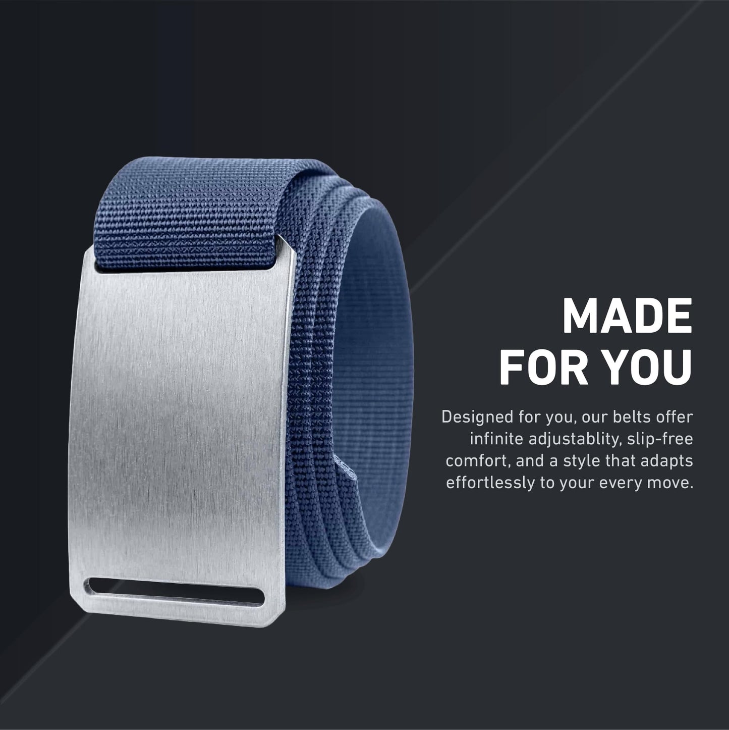 GRIP6 Granite Belt: Durable Belts for Men & Women, Versatile Nylon Tactical Belt for Work, Golf, Casual & Outdoor Use 1.5-44 - Made in the USA