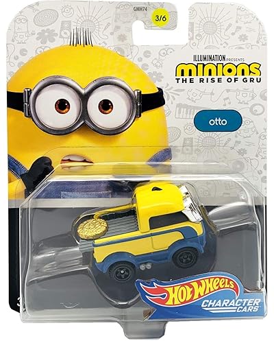 Hot Wheels 1/64 Minions The Rise of Gru Character Car-Otto(3/6)
